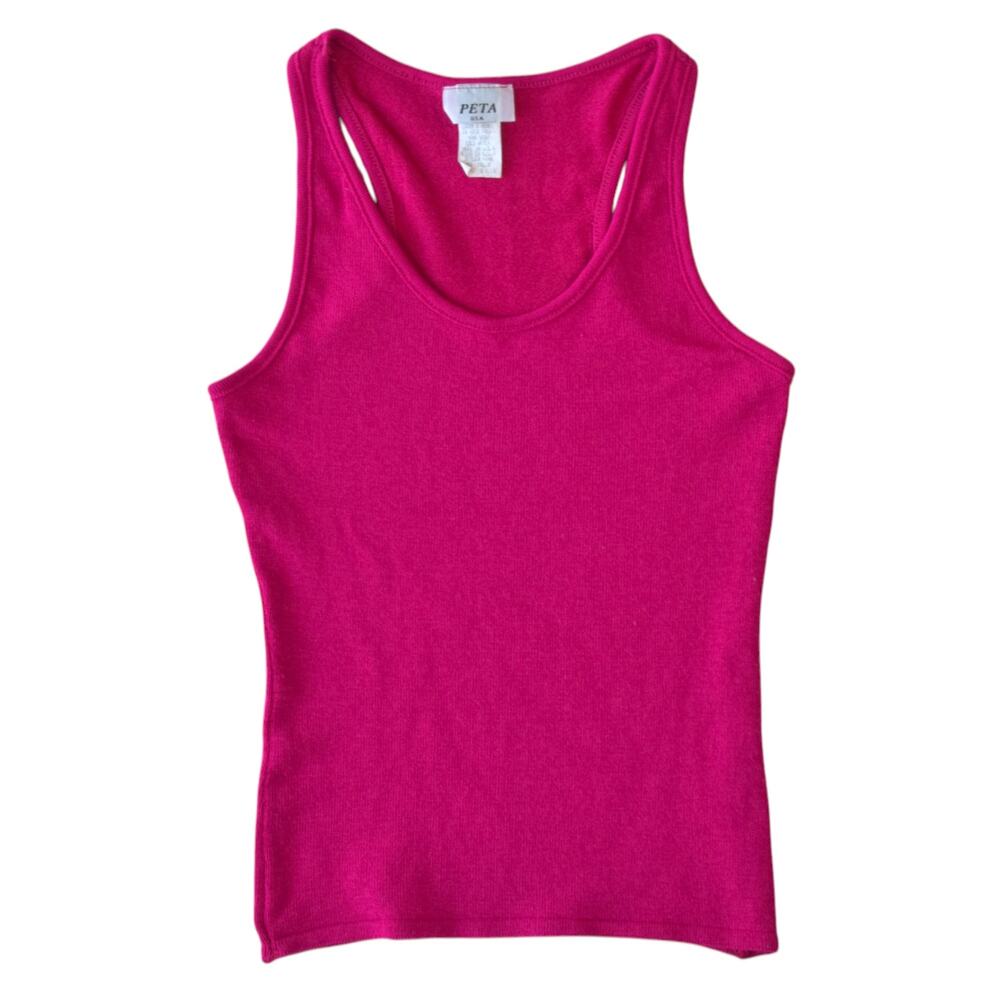 80s Vibrant Hot Pink Tank Top - Fit Sizes XS, S, M